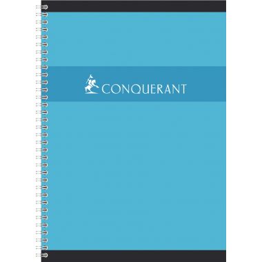 Cahier à reliure intégrale 100 pages CONQUERANT, format A4, quadrillé 5x5, papier 70g