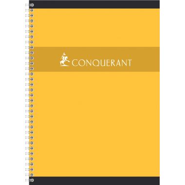 Cahier à reliure intégrale 100 pages CONQUERANT, format A4, quadrillé 5x5, papier 70g