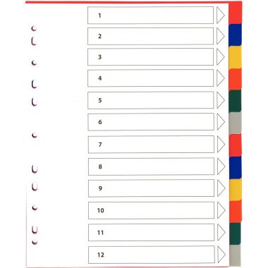 Jeu de 12 intercalaires en polypropylène 30/100ème, format A4+