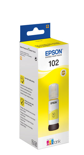 Epson 102 flacon d'encre jaune authentique (T03R440)