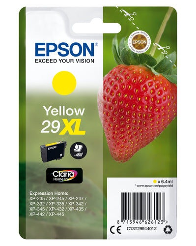 Epson FRAISE / 29XL cartouche jet d'encre jaune haute capacité authentique (T299440)