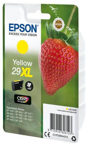 Epson FRAISE / 29XL cartouche jet d'encre jaune haute capacité authentique (T299440)