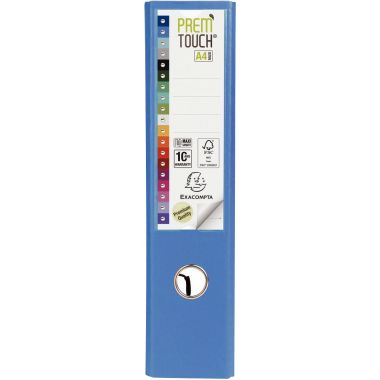 Classeur à levier en plastique PREM'TOUCH format A4 maxi dos 8 cm bleu moyen