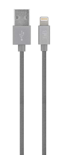 Cordon USB type A vers type Lightning 2m gris