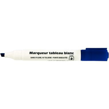 Marqueur tableau blanc pointe biseautée 5mm bleu