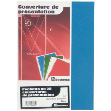 Pack de 25 couvertures grain cuir bleu