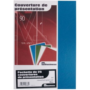 Pack de 25 couvertures grain cuir bleu