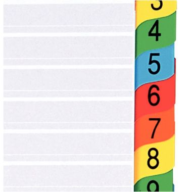 Intercalaires numériques 1 à 31 touches format A4+