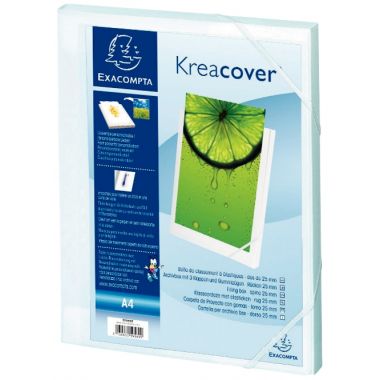 Boite de classement personnalisable en polypropylène KREACOVER dos 2,5 cm, blanc