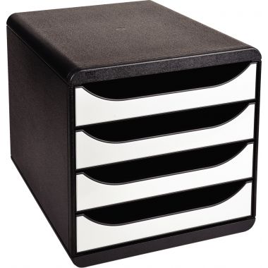 Module 4 tiroirs BIGBOX noir/blanc