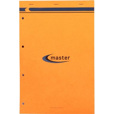 Bloc Master 80 feuilles, format A4+, papier blanc 80g, quadrillé 5x5