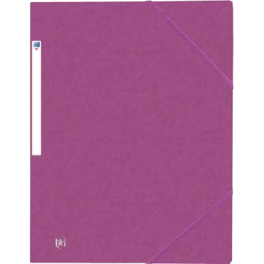 Chemise 3 rabats à élastiques - en carte lustrée violet - OXFORD