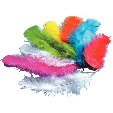 Sachet de 25 grammes de plumes de dinde, couleurs assorties