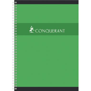 Cahier à reliure intégrale 180 pages CONQUERANT, format A4, seyès, papier 70g