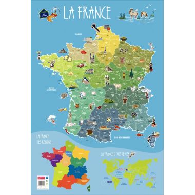 Poster en PVC 76x52cm la France