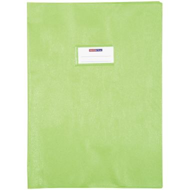 Protège-cahier en PVC épaisseur 21/100ème format 21 x 29,7 cm coloris vert clair.