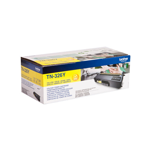 Brother TN326Y toner laser jaune haute capacité authentique