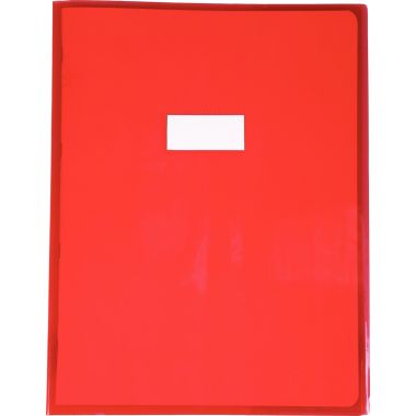 Protège-cahier cristal 24 x 32 cm 22/100 coloris rouge