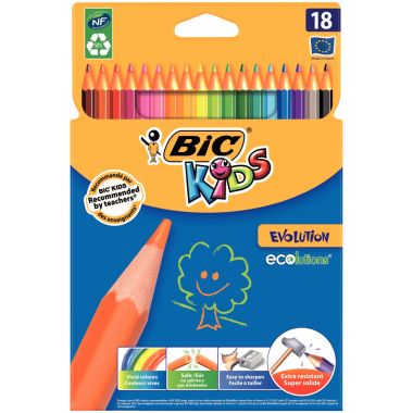 Étui de 18 crayons de couleur Évolution assortis