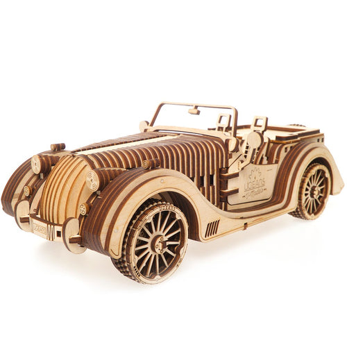 Maquette mécanique en bois, Roadster