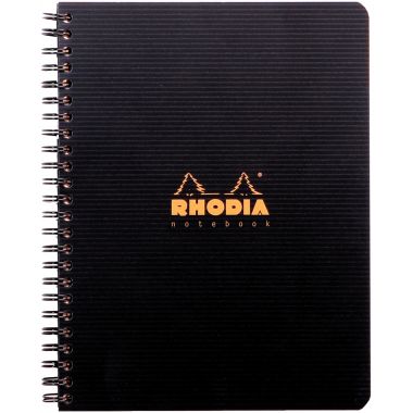 Cahier RHODIACTIVE Notebook 160 pages perforées, couverture polypropylène, format A5+, quadrillé 5x5