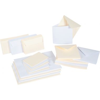 Paquet de 20 enveloppes Pollen Clairefontaine format 110x220mm 120g blanc