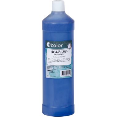 Flacon 1 L de gouache liquide économique O'COLOR coloris bleu foncé