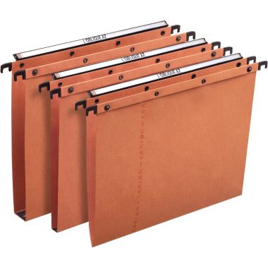 Paquet de 25 dossiers suspendus ULTIMATE en kraft 240g pour tiroir, dos V, orange