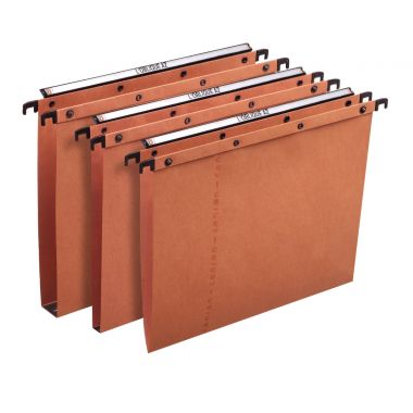 Paquet de 25 dossiers suspendus ULTIMATE en kraft 240g pour tiroir, dos V, orange