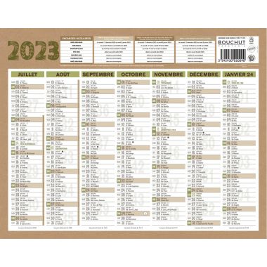 Calendrier semestriel 7 mois par face Natura 21x26,5cm