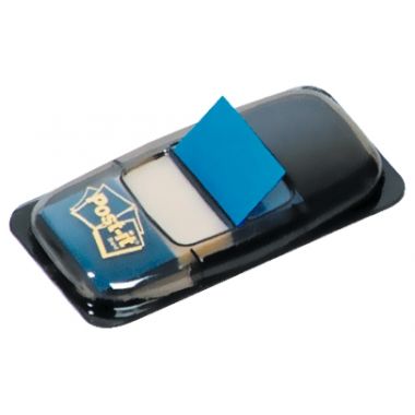 Carte de 50 index post-it repositionnables  format 25,4 x 43 mm bleu