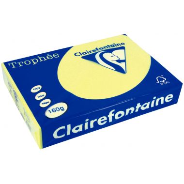 Paquet de 250 feuilles format A4 160g jonquille CLAIREFONTAINE