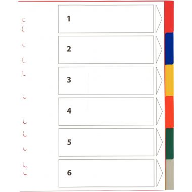 Jeu de 6 intercalaires en polypropylène 30/100ème, format A4+