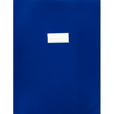 Protège-cahier épaisseur 21/100ème 24x32cm PVC coloris bleu