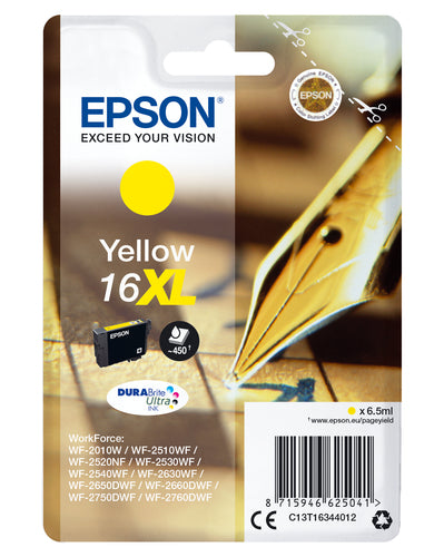 Epson STYLO PLUME / 16XL cartouche jet d'encre jaune haute capacité authentique (T163440)