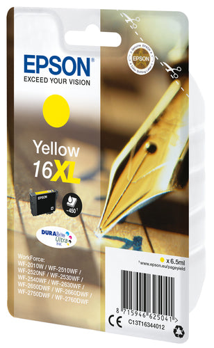 Epson STYLO PLUME / 16XL cartouche jet d'encre jaune haute capacité authentique (T163440)