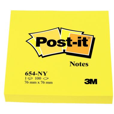 Paquet 6 blocs 100 feuilles Post-It 76 x 76 mm coloris jaune