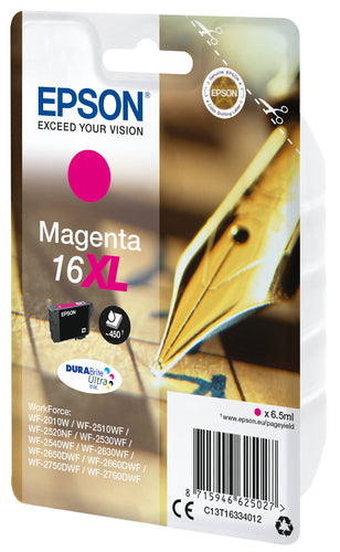 Epson STYLO PLUME / 16XL cartouche jet d'encre magenta haute capacité authentique (T163340)