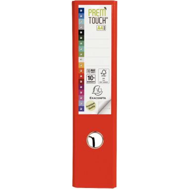 Classeur à levier PREM'TOUCH format A4+, dos 8 cm, rouge