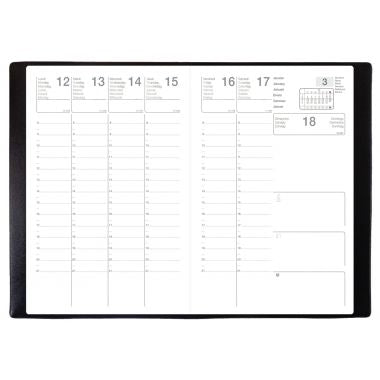 Agenda semainier EXDI 10x15cm noir