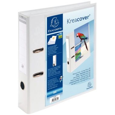 Classeur à levier personnalisable KREACOVER dos 7 cm, blanc