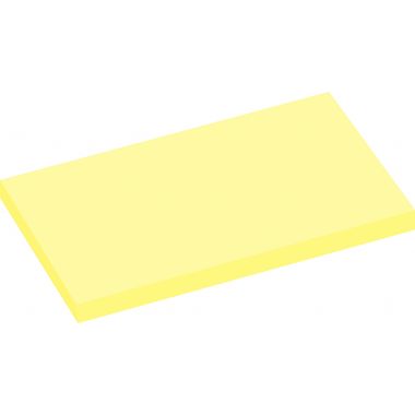 Lot de 12 blocs de 100 feuilles de notes repositionnables 75 x 125 mm coloris jaune pastel