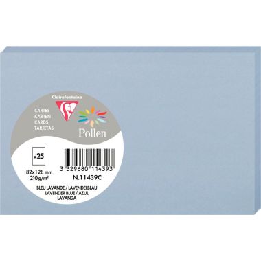 Paquet de 25 cartes Pollen 82x128mm 210g lavande