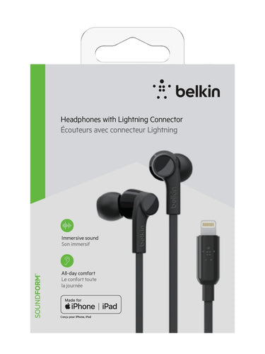 Belkin Rockstar Écouteurs Avec fil Ecouteurs Appels/Musique Noir