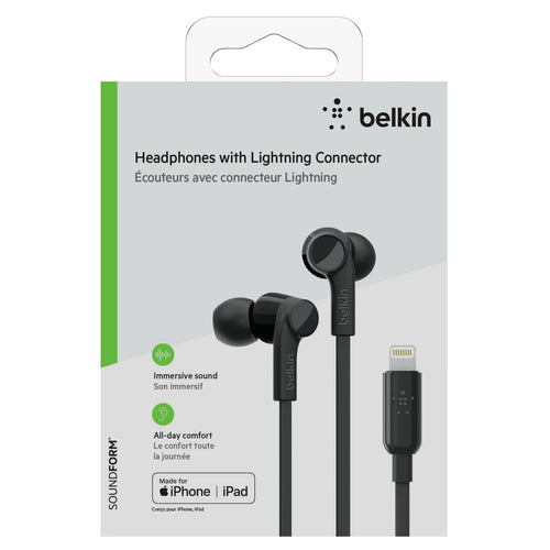 Belkin Rockstar Écouteurs Avec fil Ecouteurs Appels/Musique Noir