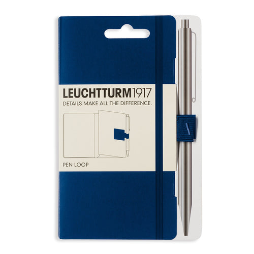 Attache stylo et crayon carnet Pen Loop bleu marine-LEUCHTTURM 1917