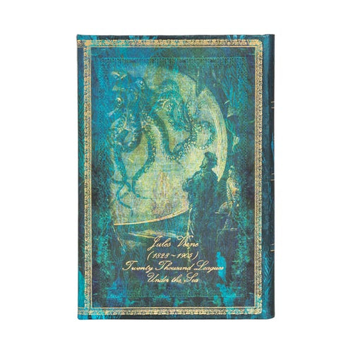 Paperblanks VERNE, TWENTY THOUSAND LEAGUES bloc-notes 176 feuilles Bleu