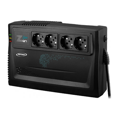 Infosec Zen Live 1000 alimentation d'énergie non interruptible Interactivité de ligne 1 kVA 600 W 4 sortie(s) CA