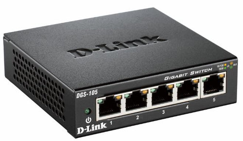 D-Link DGS-105 Non-géré L2 Gigabit Ethernet (10/100/1000) Noir