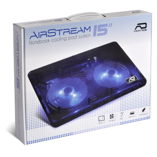 ADVANCE AirStream 15" système de refroidissement pour ordinateurs portables 38,1 cm (15") 1500 tr/min Noir